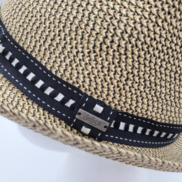 DELUX | woven straw fedora hat - Picture 2 of 8